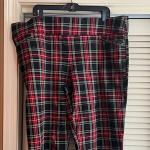 Terra & Sky Red and Black Plaid Pants